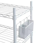 Organize It All Scaffale Etagere in Acciaio Regolabile Bianco: Libreria Verticale a 2 Ripiani, Struttura in Acciaio, Altezza 91 cm, Profondità 30 cm