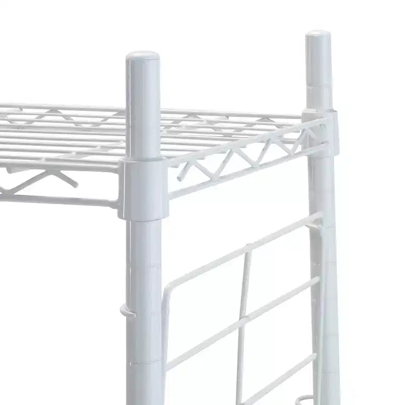 Organize It All Scaffale Etagere in Acciaio Regolabile Bianco: Libreria Verticale a 2 Ripiani, Struttura in Acciaio, Altezza 91 cm, Profondità 30 cm