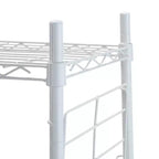 Organize It All Scaffale Etagere in Acciaio Regolabile Bianco: Libreria Verticale a 2 Ripiani, Struttura in Acciaio, Altezza 91 cm, Profondità 30 cm