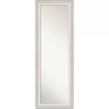 48.3 × 134.6 cm Non-Beveled Trio White Wash Silver Full Length on The Door Mirror -: Polystyrene Frame, Includes Mounting Hardware