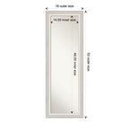 48.3 × 134.6 cm Non-Beveled White Wash Silver Full-Length Over-the-Door Mirror