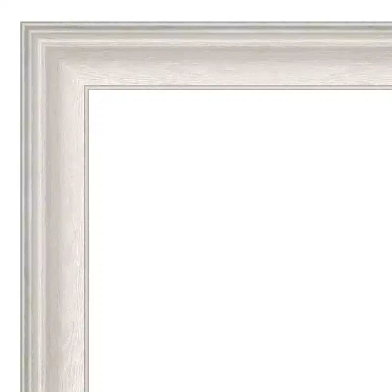 48.3 × 134.6 cm Non-Beveled White Wash Silver Full-Length Over-the-Door Mirror