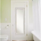 48.3 × 134.6 cm Non-Beveled White Wash Silver Full-Length Over-the-Door Mirror