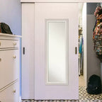 48.3 × 134.6 cm Non-Beveled White Wash Silver Full-Length Over-the-Door Mirror