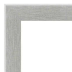 58.4 × 73.7 cm Non-Beveled Glam Linen Gray Wall Mirror