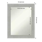 58.4 × 73.7 cm Non-Beveled Glam Linen Gray Wall Mirror