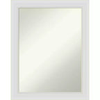 55.9 × 71.1 cm Non-Beveled Flair Soft White Narrow Wall Mirror -: Modern Rectangle, Includes Mounting Hardware