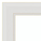 55.9 × 71.1 cm Non-Beveled Soft White Narrow Wall Mirror – Modern Rectangle