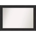 106.7 × 76.2 cm Non-Beveled Ridge Black Wall Mirror