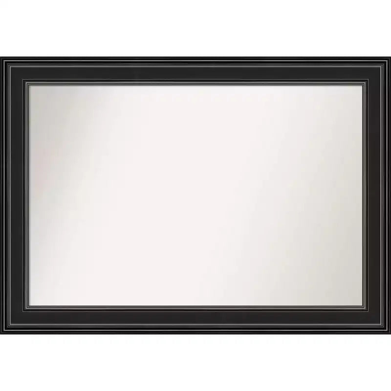 106.7 × 76.2 cm Non-Beveled Ridge Black Wall Mirror