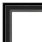 106.7 × 76.2 cm Non-Beveled Ridge Black Wall Mirror