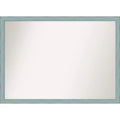 101.6 × 73.7 cm Non-Beveled Sky Blue Rustic Wood Wall Mirror -: Includes Mounting Hardware, Rectangle Shape