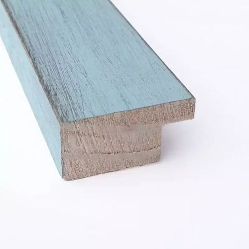 101.6 × 73.7 cm Non-Beveled Sky Blue Rustic Wood Wall Mirror – Rectangle