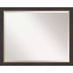 78.7 × 63.5 cm Beveled Ashton Black Wood Wall Mirror -: Modern Style, No Assembly, Includes Mount Hardware