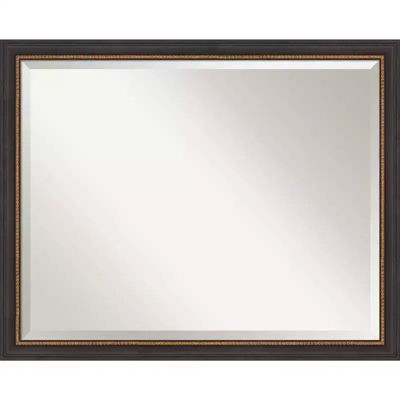78.7 × 63.5 cm Beveled Ashton Black Wood Wall Mirror -: Modern Style, No Assembly, Includes Mount Hardware