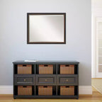 78.7 × 63.5 cm Beveled Ashton Black Wood Wall Mirror – Modern Style