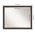 78.7 × 63.5 cm Beveled Ashton Black Wood Wall Mirror – Modern Style
