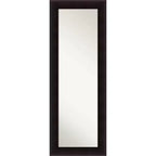 50.8 × 137.2 cm Non-Beveled Portico Espresso Wood on The Door Mirror -: Over Door, Full Body, Long Rectangle Mirror