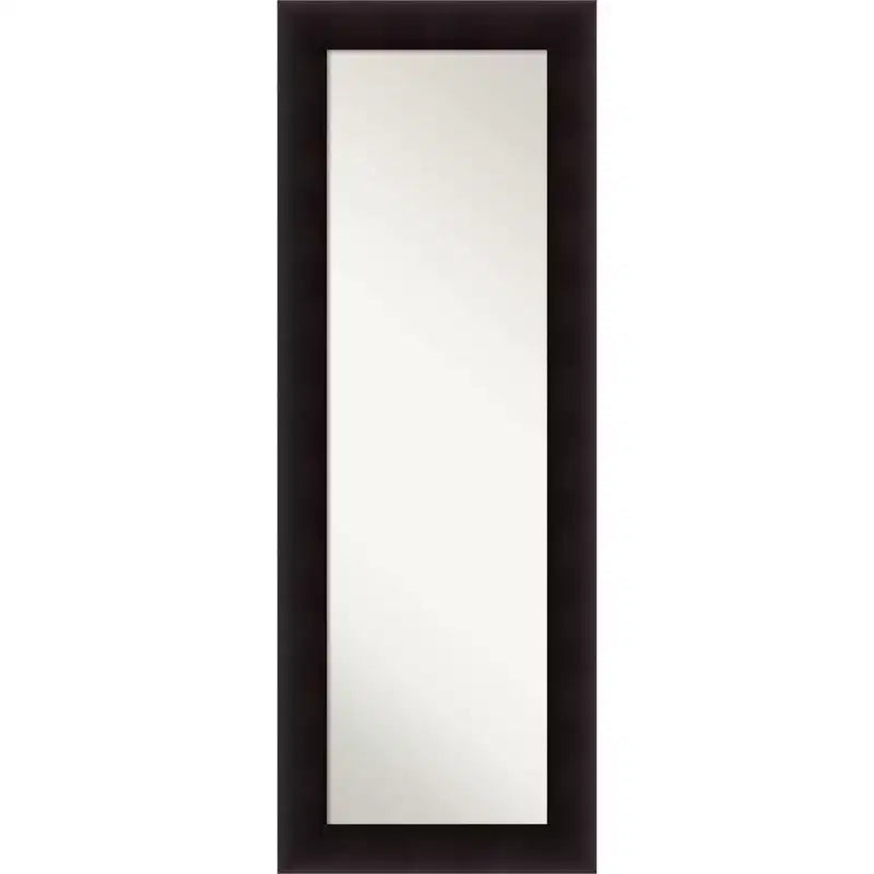 50.8 × 137.2 cm Non-Beveled Portico Espresso Wood on The Door Mirror -: Over Door, Full Body, Long Rectangle Mirror