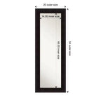 50.8 × 137.2 cm Non-Beveled Wood Over-the-Door Full-Length Mirror