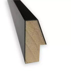 99.1 × 71.1 cm Non-Beveled Black Wood Wall Mirror