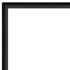 99.1 × 71.1 cm Non-Beveled Black Wood Wall Mirror