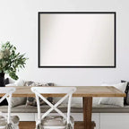 99.1 × 71.1 cm Non-Beveled Black Wood Wall Mirror