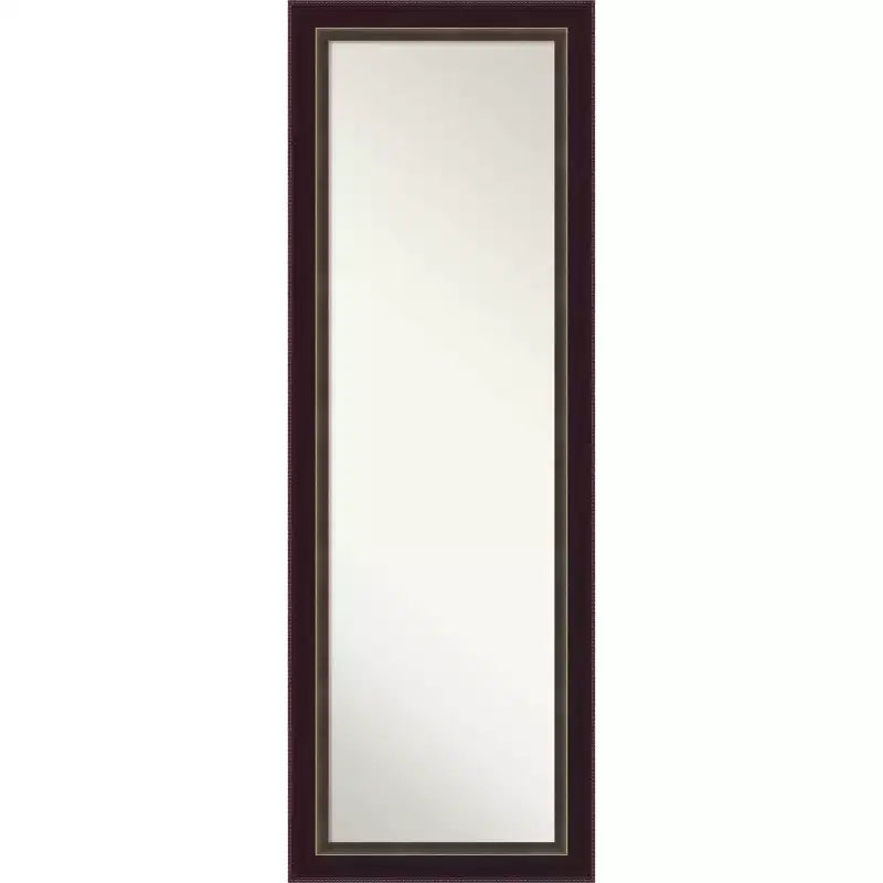 45.7 × 132.1 cm Non-Beveled Signore Bronze Wood on The Door Mirror -: Over-the-Door, Wall-Mounted
