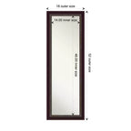 45.7 × 132.1 cm Non-Beveled Bronze Wood Over-the-Door Wall Mirror