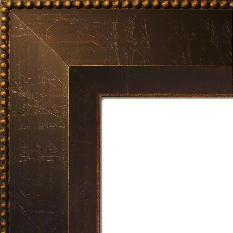 45.7 × 132.1 cm Non-Beveled Bronze Wood Over-the-Door Wall Mirror