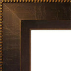 45.7 × 132.1 cm Non-Beveled Bronze Wood Over-the-Door Wall Mirror