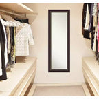 45.7 × 132.1 cm Non-Beveled Bronze Wood Over-the-Door Wall Mirror