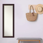 45.7 × 132.1 cm Non-Beveled Bronze Wood Over-the-Door Wall Mirror