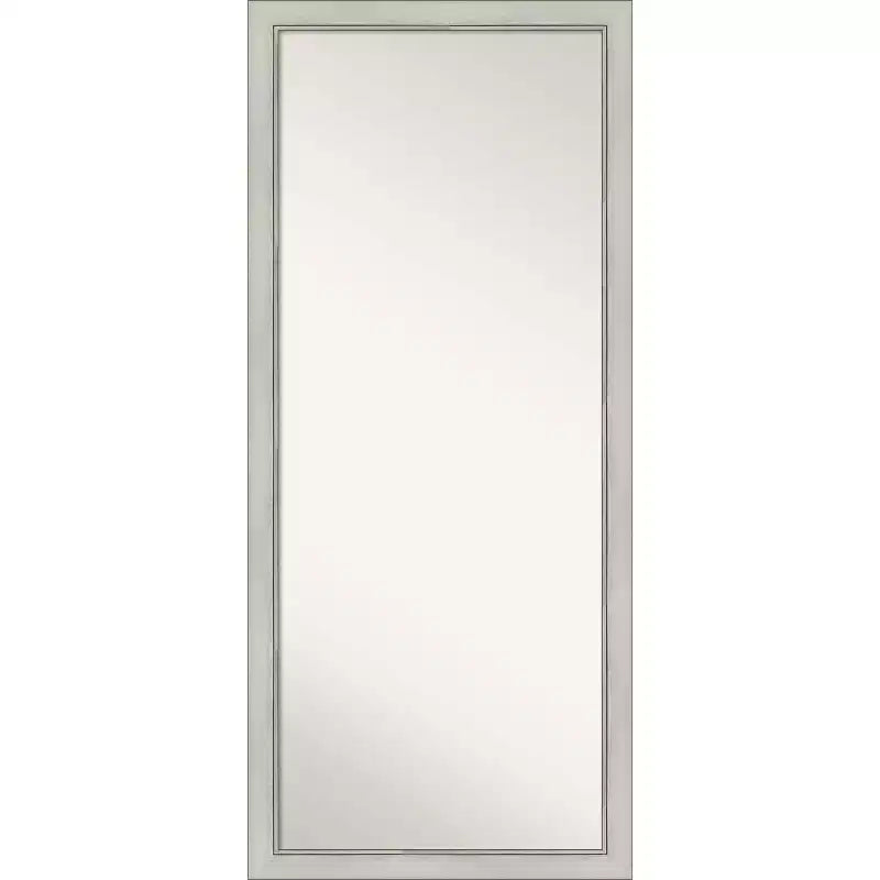 71.1 × 162.6 cm Non-Beveled Flair Silver Patina Leaner Mirror