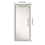 71.1 × 162.6 cm Non-Beveled Flair Silver Patina Full-Length Leaner Mirror