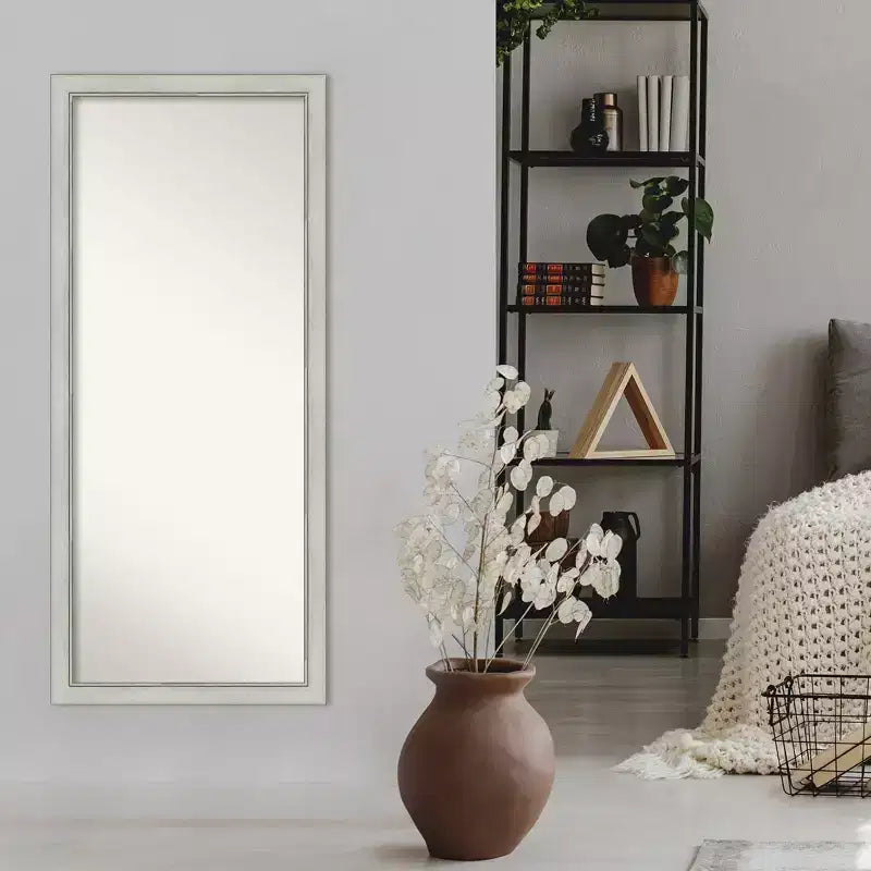 71.1 × 162.6 cm Non-Beveled Flair Silver Patina Full-Length Leaner Mirror