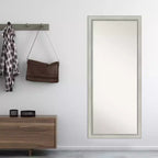 71.1 × 162.6 cm Non-Beveled Flair Silver Patina Full-Length Leaner Mirror