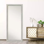 71.1 × 162.6 cm Non-Beveled Flair Silver Patina Full-Length Leaner Mirror