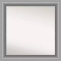 81.3 × 81.3 cm Non-Beveled Peak Polished Nickel Bathroom Wall Mirror -: Modern Square Vanity, Includes Mount Hardware