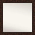 76.2 × 76.2 cm Non-Beveled William Mottled Bronze Narrow Bathroom Wall Mirror -: Modern Square Design, Polystyrene Frame