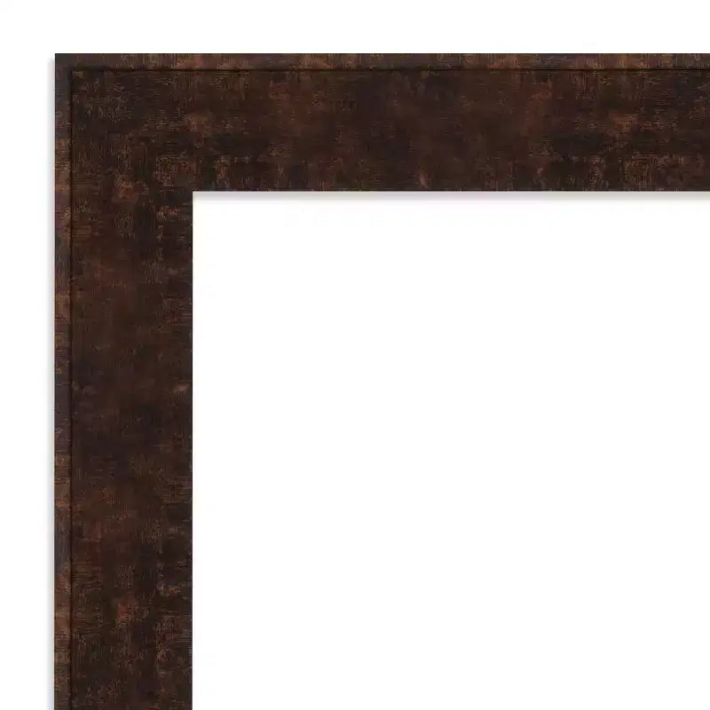 76.2 × 76.2 cm Non-Beveled William Mottled Bronze Narrow Square Bathroom Wall Mirror