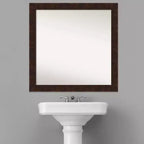 76.2 × 76.2 cm Non-Beveled William Mottled Bronze Narrow Square Bathroom Wall Mirror