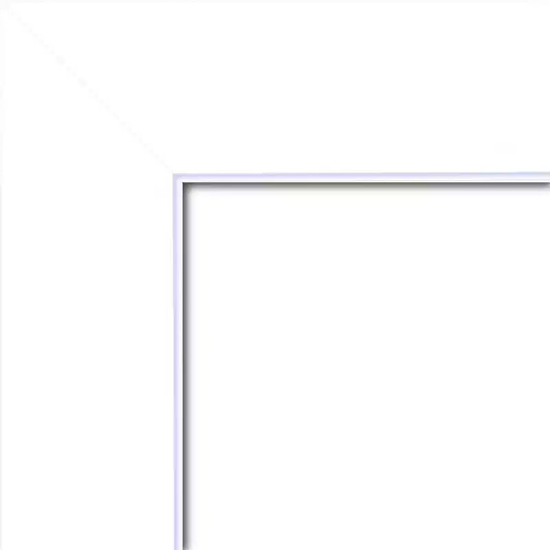 58.4 × 73.7 cm Non-Beveled White Wood Wall Mirror – Modern Rectangle