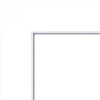 58.4 × 73.7 cm Non-Beveled White Wood Wall Mirror – Modern Rectangle