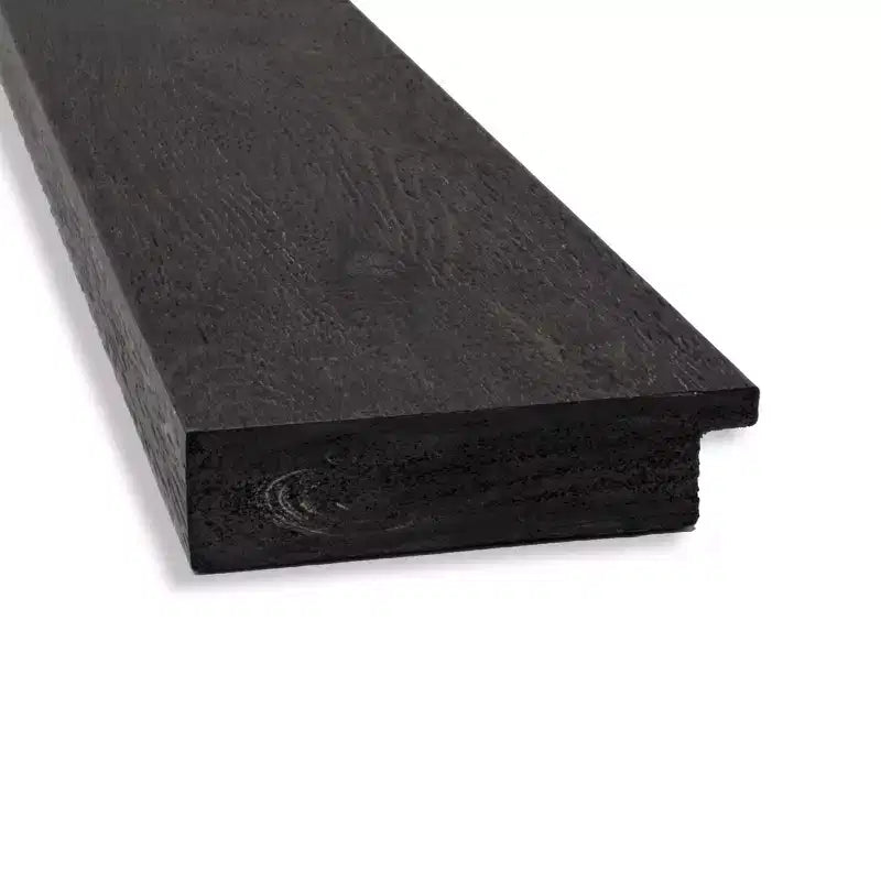 106.7 × 76.2 cm Non-Beveled Rustic Plank Espresso Wall Mirror