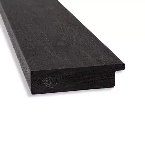 106.7 × 76.2 cm Non-Beveled Rustic Plank Espresso Wall Mirror