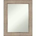 61.0 × 76.2 cm Non-Beveled Trellis Silver Wood Wall Mirror