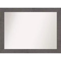 111.8 × 83.8 cm Non-Beveled Rustic Plank Gray Bathroom Wall Mirror -: Polystyrene Frame, Wall Mounted