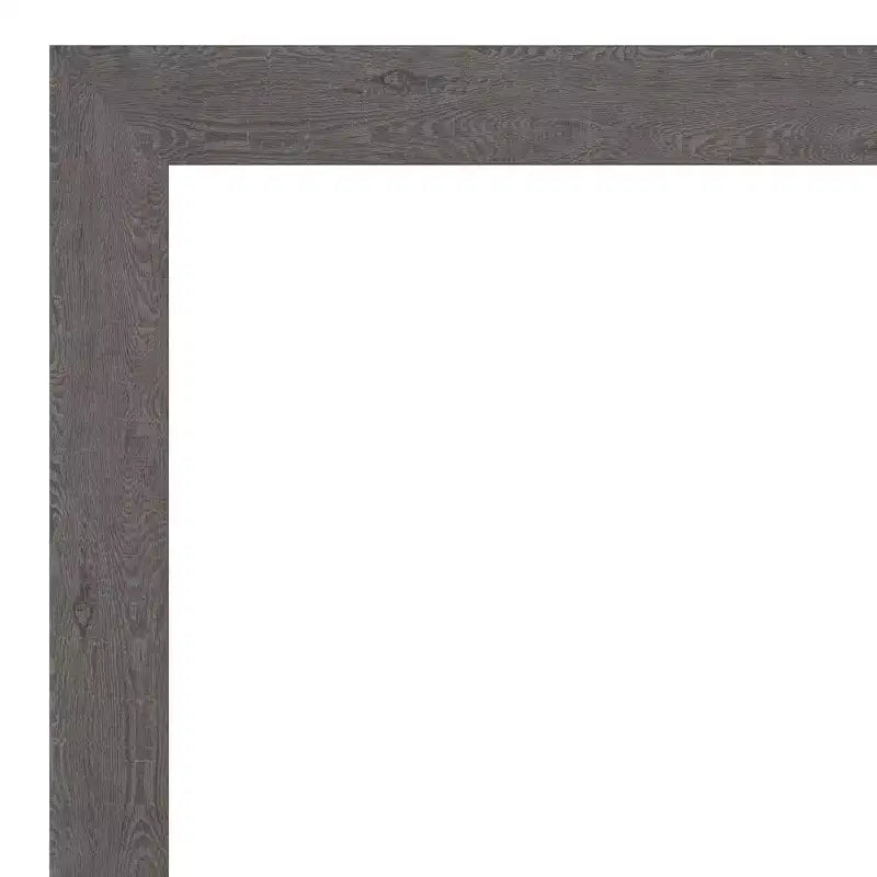 111.8 × 83.8 cm Non-Beveled Rustic Plank Gray Bathroom Wall Mirror – Wall Mounted