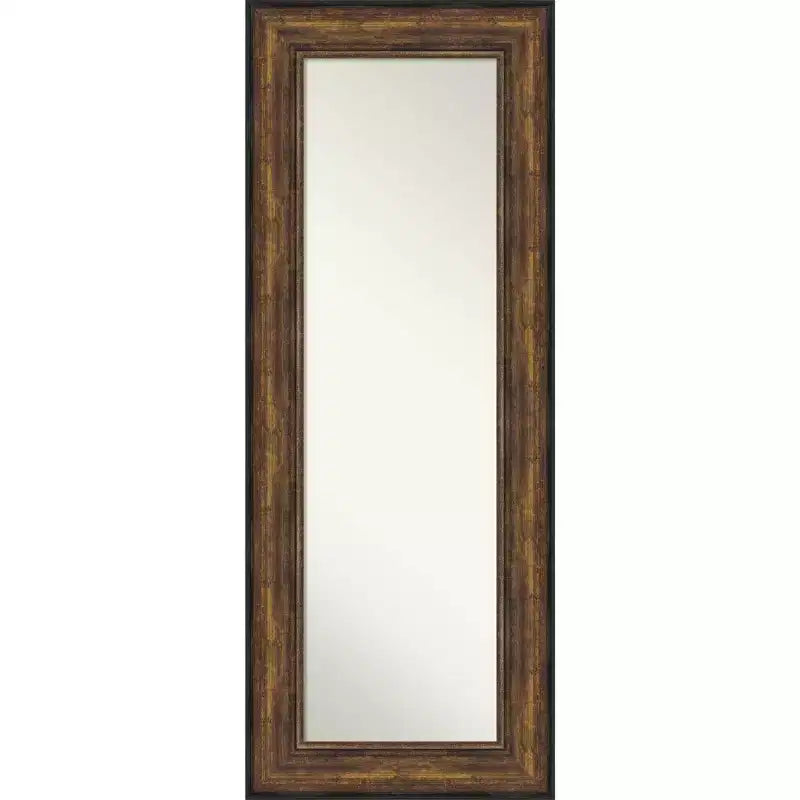 55.9 × 142.2 cm Non-Beveled Ballroom Bronze Full Length on The Door Mirror -: Includes Hanging Hardware